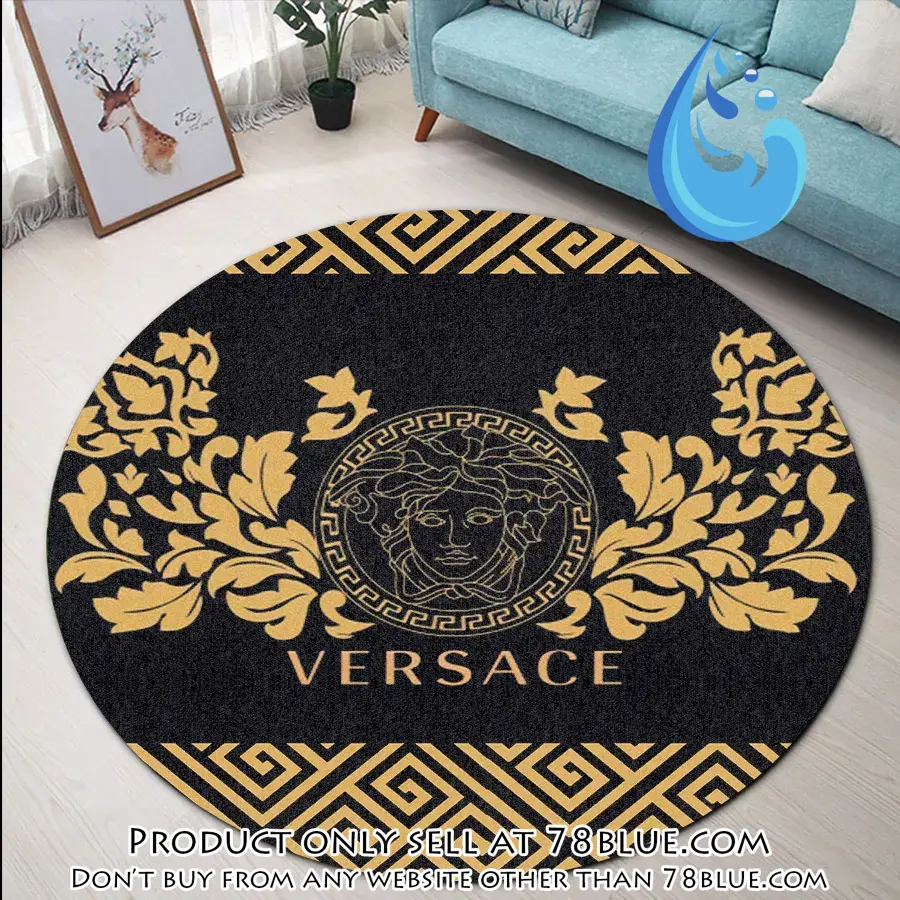 Versace medusa pattern luxury brand round rug carpet home decor 78b0541992